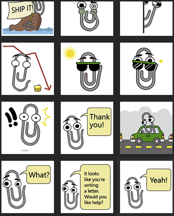 Clippy sticker pack